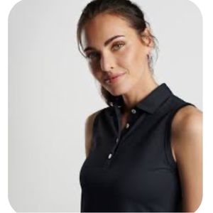 Bubblelime black polo tank top Y2k size L new